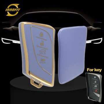 LEB2T1-Purple-Gold Plating- Car Key Cover For Lexus