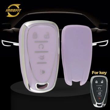 CEA3T1-Purple-Silver Plating- Car Key Cover For Chevrolet Holden