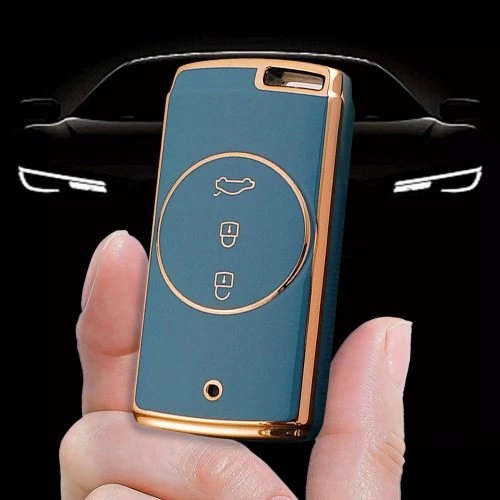 CRJ1T1-Granny Grey-Gold Plating- Car Key Cover For Chery