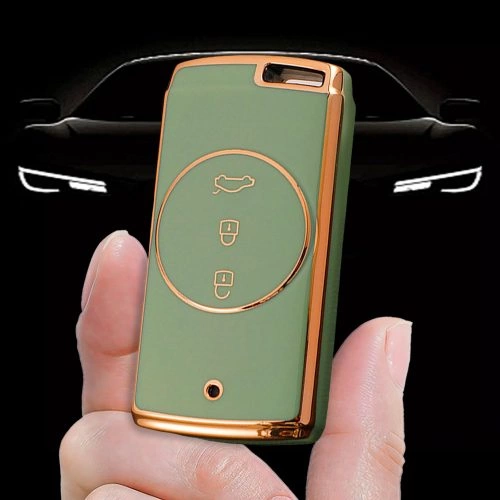 CRJ1T1-Green-Gold Plating- Car Key Cover For Chery