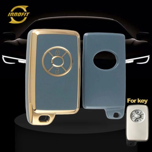 TOO1T1-Granny Grey-Gold Plating- Car Key Cover For Toyota