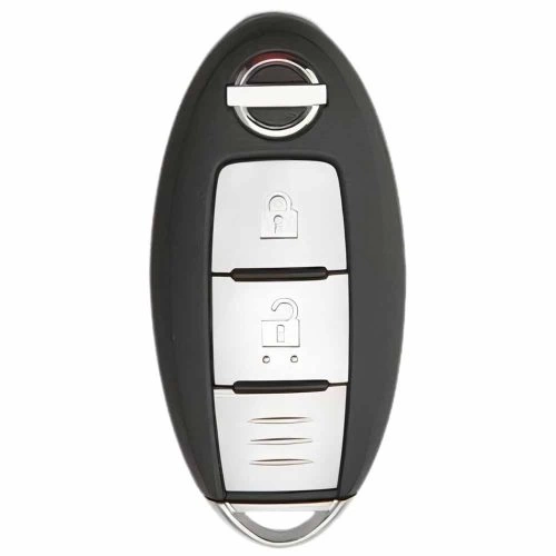 NIB1T1-Black-Metal Gray Plating- Car Key Cover For Nissan Infiniti