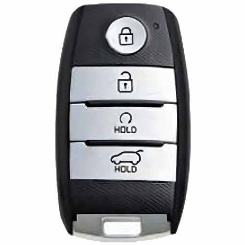 KIC3T1-Black-Metal Gray Plating- Car Key Cover For Kia