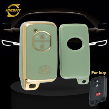 TOG3T1-Green-Gold Plating- Car Key Cover For Toyota