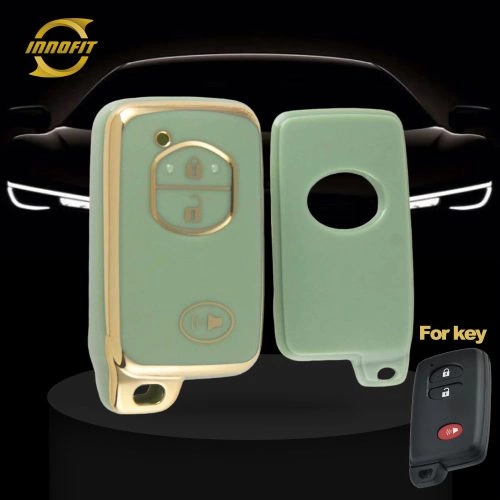 TOG3T1-Green-Gold Plating- Car Key Cover For Toyota