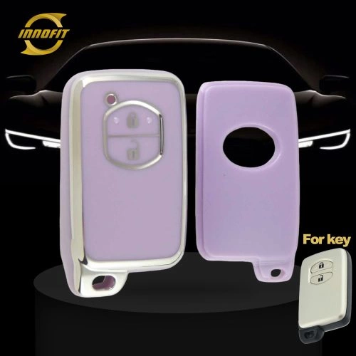 TOG2T1-Purple-Silver Plating- Car Key Cover For Toyota