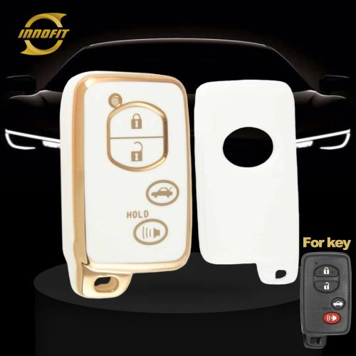 TOG5T1-White-Gold Plating- Car Key Cover For Toyota