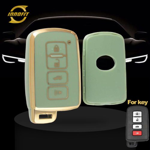 TOD4T1-Green-Gold Plating- Car Key Cover For Toyota