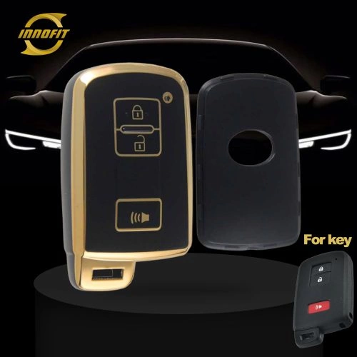 TOD5T1-Black-Gold Plating- Car Key Cover For Toyota