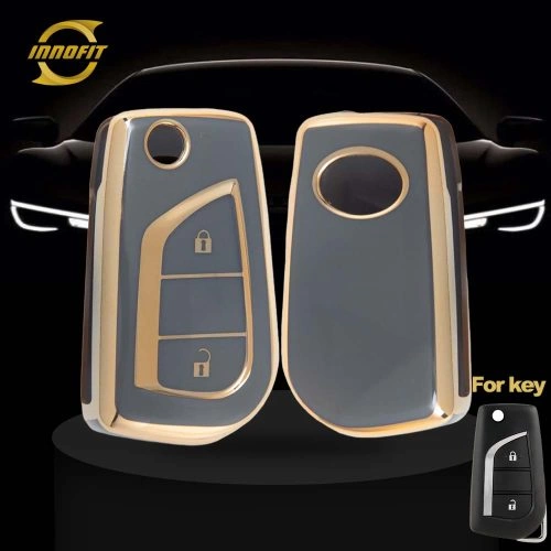 TOA2T1-Space Gray-Gold Plating- Car Key Cover For Toyota