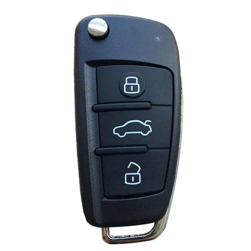 AUD1T1-Light Blue-Silver Plating- Car Key Cover For Audi Chery