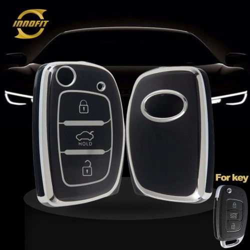HYF1T1-Black-Silver Plating- Car Key Cover For Hyundai