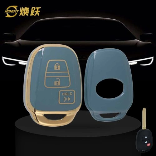TOP1T1-Granny Grey-Gold Plating- Car Key Cover For Toyota