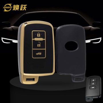 TOD1T1-Black-Gold Plating- Car Key Cover For Toyota