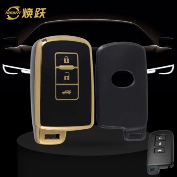 TOD1T1-Black-Gold Plating- Car Key Cover For Toyota