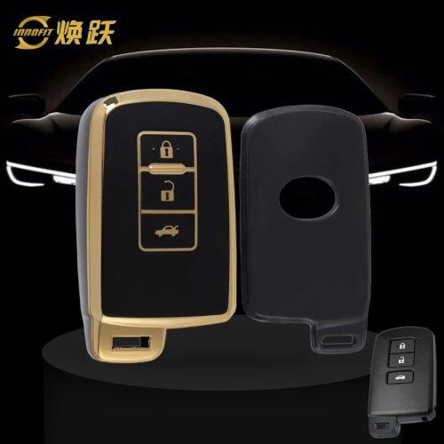 TOD1T1-Black-Gold Plating- Car Key Cover For Toyota