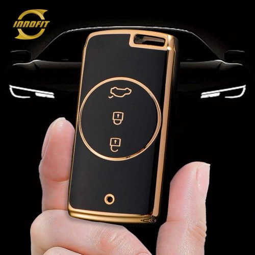 CRJ1T1-Black-Gold Plating- Car Key Cover For Chery