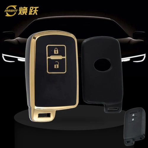 TOD2T1-Black-Gold Plating- Car Key Cover For Toyota