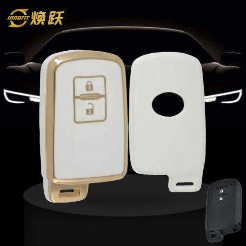 TOD2T1-White-Gold Plating- Car Key Cover For Toyota