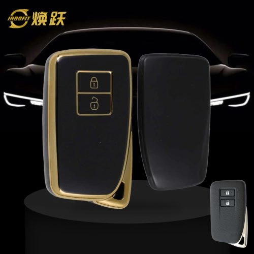 LEA2T1-Black-Gold Plating- Car Key Cover For Lexus