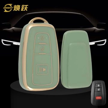 TOB8T1-Green-Gold Plating- Car Key Cover For Toyota