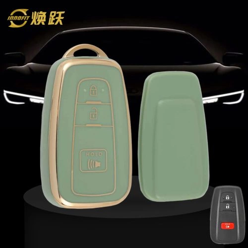 TOB3T1-Green-Gold Plating- Car Key Cover For Toyota