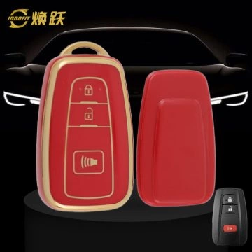 TOB8T1-Red-Gold Plating- Car Key Cover For Toyota