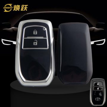 TOC2T1-Black-Silver Plating- Car Key Cover For Toyota