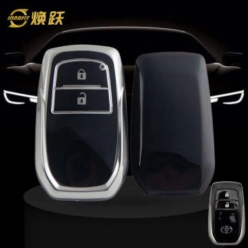 TOC2T1-Black-Silver Plating- Car Key Cover For Toyota