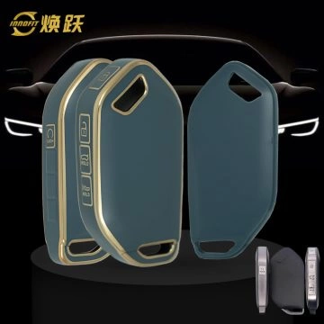 KIJ2T1-Granny Grey-Gold Plating- Car Key Cover For Kia