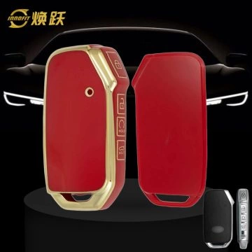 KIK3T1-Red-Gold Plating- Car Key Cover For Kia