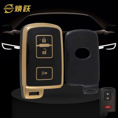 TOD5T1-Black-Gold Plating- Car Key Cover For Toyota