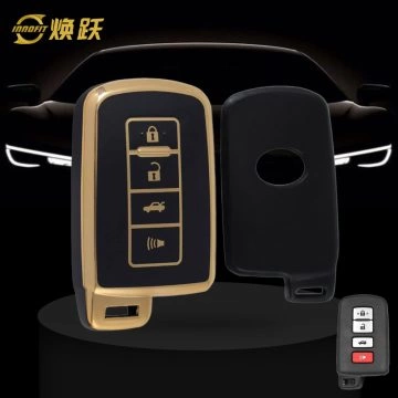 TOD4T1-Black-Gold Plating- Car Key Cover For Toyota
