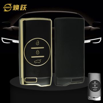 CRD1T1-Black-Gold Plating- Car Key Cover For Chery