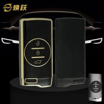 CRD1T1-Black-Gold Plating- Car Key Cover For Chery