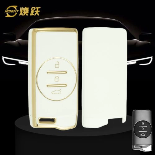 CRD1T1-White-Gold Plating- Car Key Cover For Chery