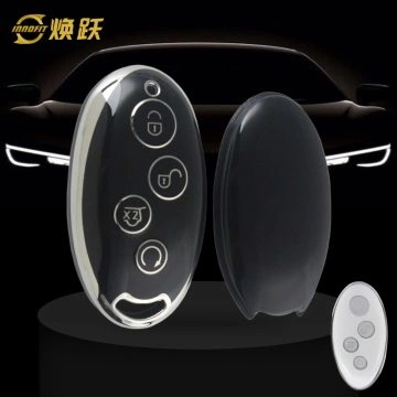 BYB1T1-Siyah-Gümüş Kaplama- BYD için Araç Anahtar Kapağı