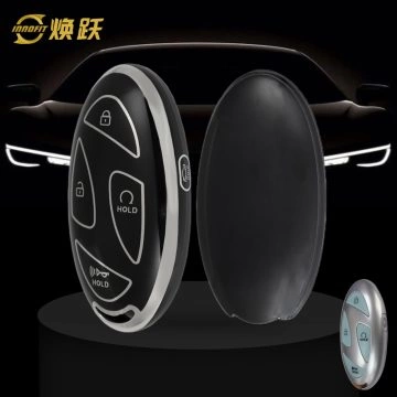 HYK1T1-Black-Silver Plating- Car Key Cover For Hyundai
