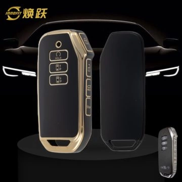 KIS1T1-Black-Gold Plating- Car Key Cover For Kia