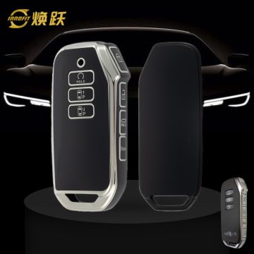 KIS1T1-Black-Silver Plating- Car Key Cover For Kia