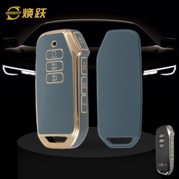 KIS1T1-Granny Grey-Gold Plating- Car Key Cover For Kia