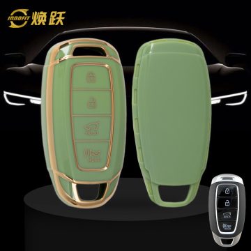 HYS1T1-Green-Gold Plating- Car Key Cover For Hyundai