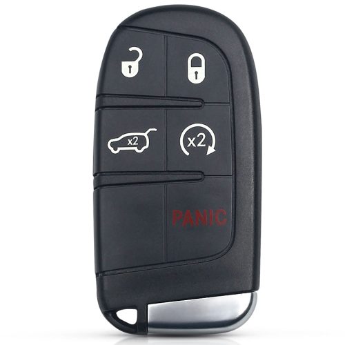 JEI6T1-Black-Silver Plating- Car Key Cover For Jeep Dodge Chrysler Fiat SRT