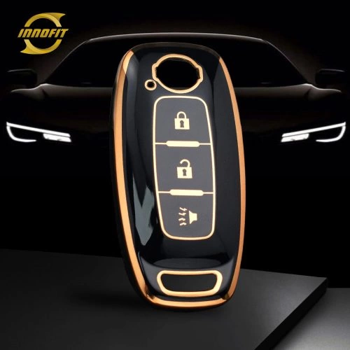 NIA5T1-Black-Gold Plating- Car Key Cover For Nissan