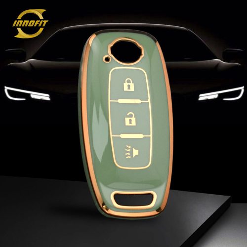 NIA5T1-Green-Gold Plating- Car Key Cover For Nissan
