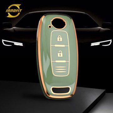 NIA6T1-Green-Gold Plating- Car Key Cover For Nissan