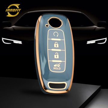NIA7T1-Granny Grey-Gold Plating- Car Key Cover For Nissan