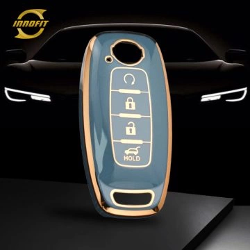 NIA7T1-Granny Grey-Gold Plating- Car Key Cover For Nissan