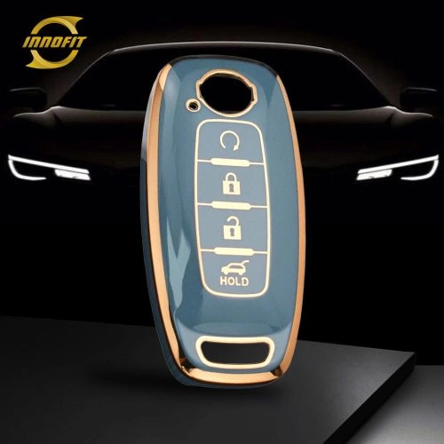 NIA7T1-Granny Grey-Gold Plating- Car Key Cover For Nissan
