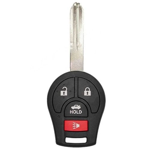 NIE3T1-White-Gold Plating- Car Key Cover For Nissan Renault